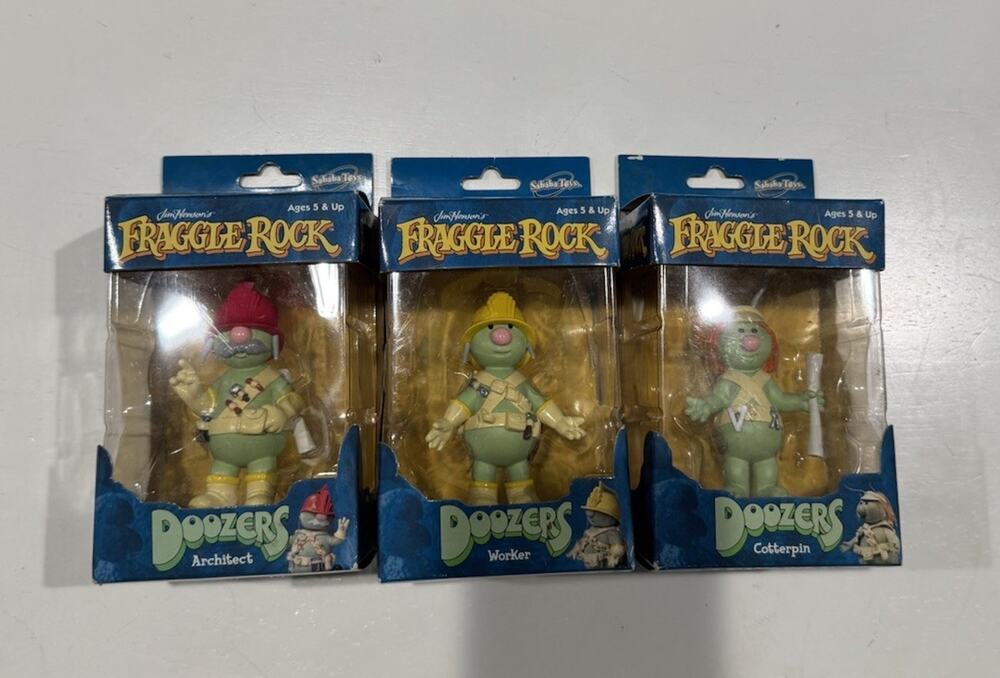 Sababa Toys Fraggle Rock Doozers Cotterpin, Architect, and Worker